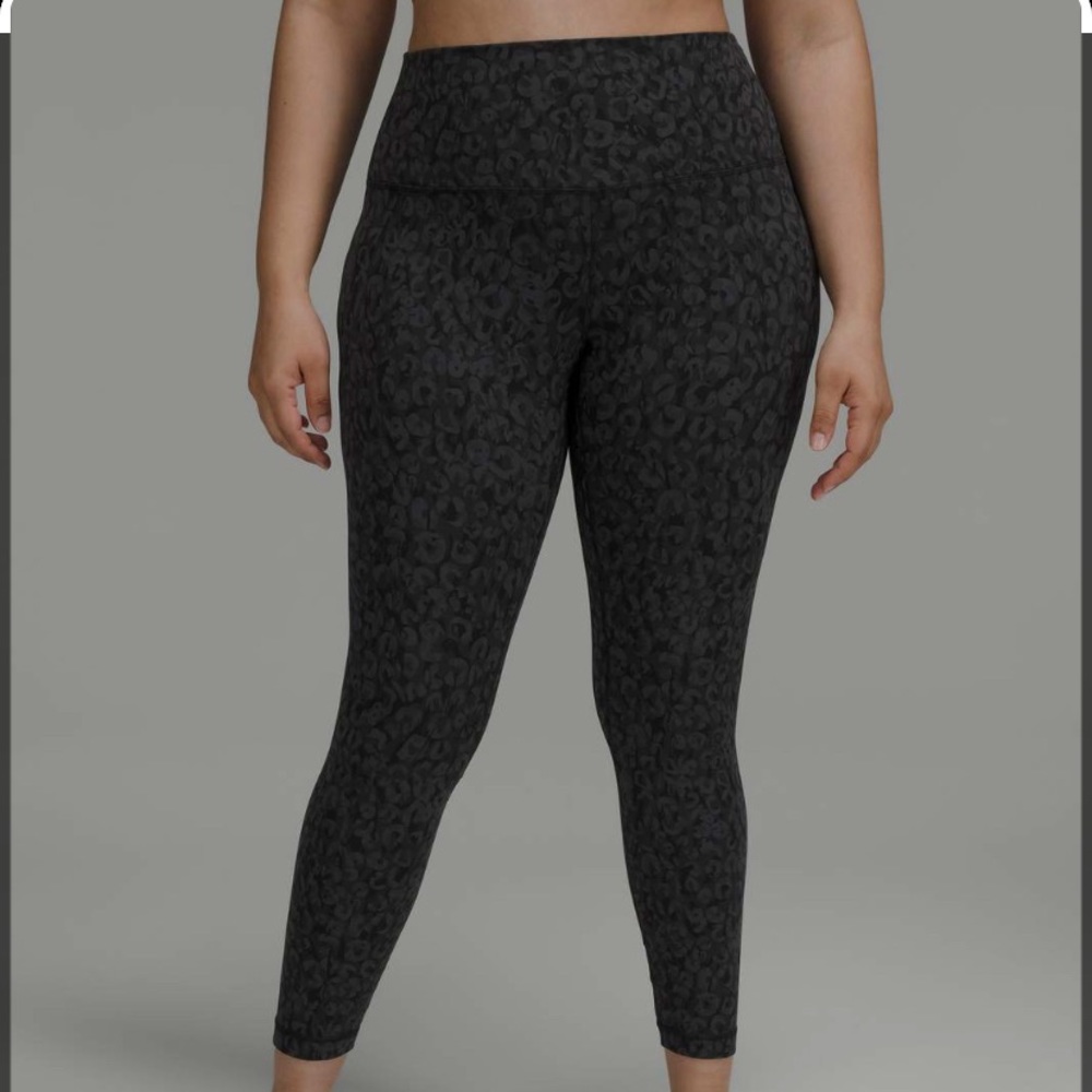 Lululemon align high rise 25” in camo deep coal multi size 8